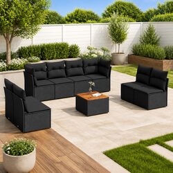 Versatile 9 Piece Sofa Set for Your Outdoor Living