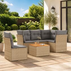 Practical 6-Piece Garden Sofa Set for Any Outdoor Space
