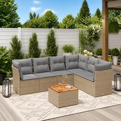 Versatile 7-Piece Sofa Set Fits Any Outdoor Scenario