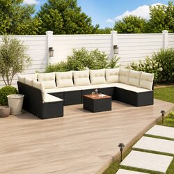 Practical 11 Piece Garden Sofa Set for Outdoor Use