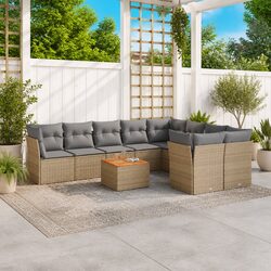 Practical 10 Piece Garden Sofa Set for Outdoor Spaces