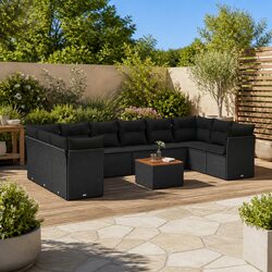 Versatile 11-Piece Outdoor Sofa Set with Storage Function