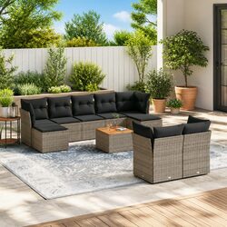 Practical 10-Piece Garden Sofa Set for Any Outdoor Area