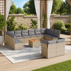 Practical 13 Piece Garden Sofa Set for Outdoor Use