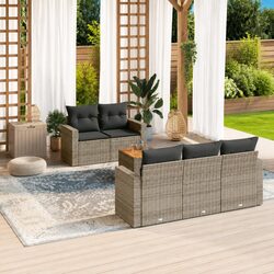 6 Piece Garden Sofa Set for Relaxing and Entertaining Outdoors