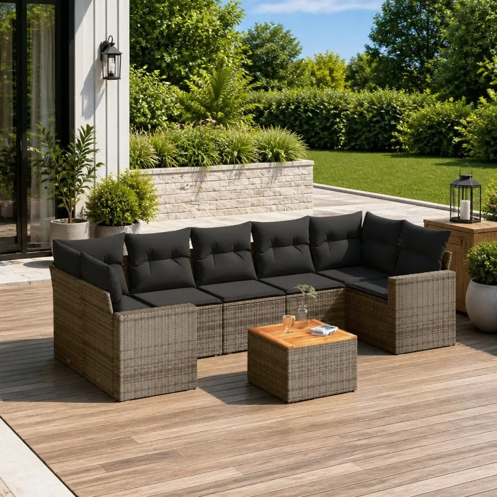 8 Piece Garden Sofa Set for Relaxing Outdoors