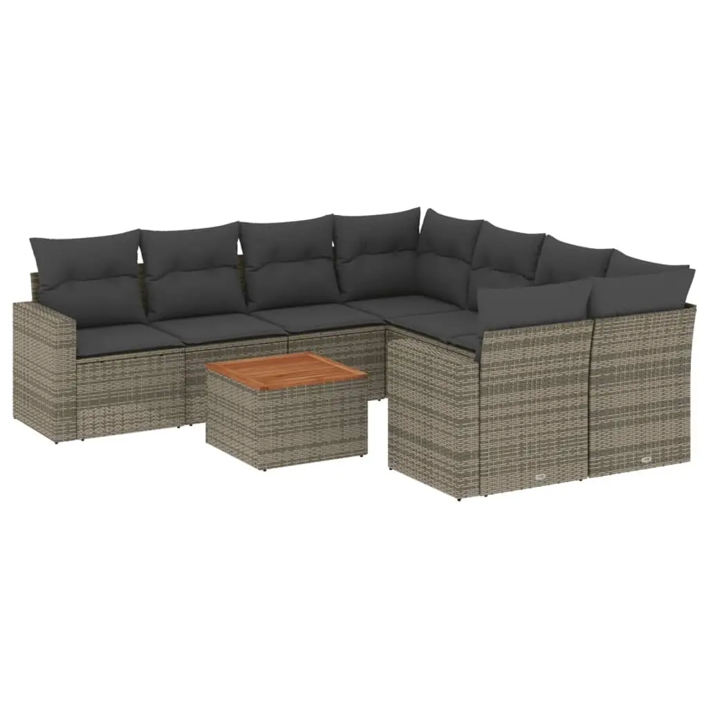 9 Piece Garden Sofa Set for Outdoor Use