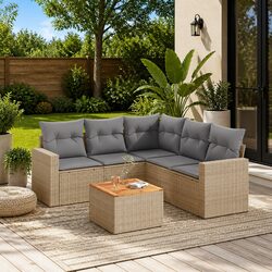 Practical 6-Piece Outdoor Sofa Set with Storage