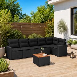 Functional 7 Piece Garden Sofa Set for Any Outdoor Setting