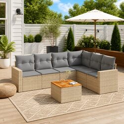 Practical 7-Piece Garden Sofa Set for Everyday Use