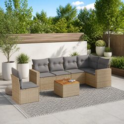 Practical 7-Piece Garden Sofa Set with Storage Solutions