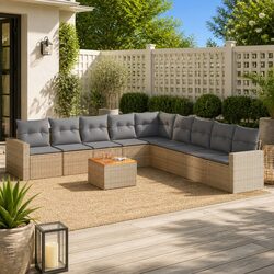 Practical 10-Piece Garden Sofa Set for Every Outdoor Need