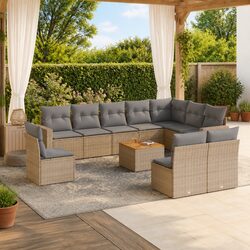 Functional 11 Piece Garden Sofa Set for Your Outdoor Space