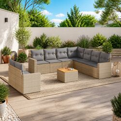 Perfect Outdoor Solution: 10-Piece Garden Sofa Set