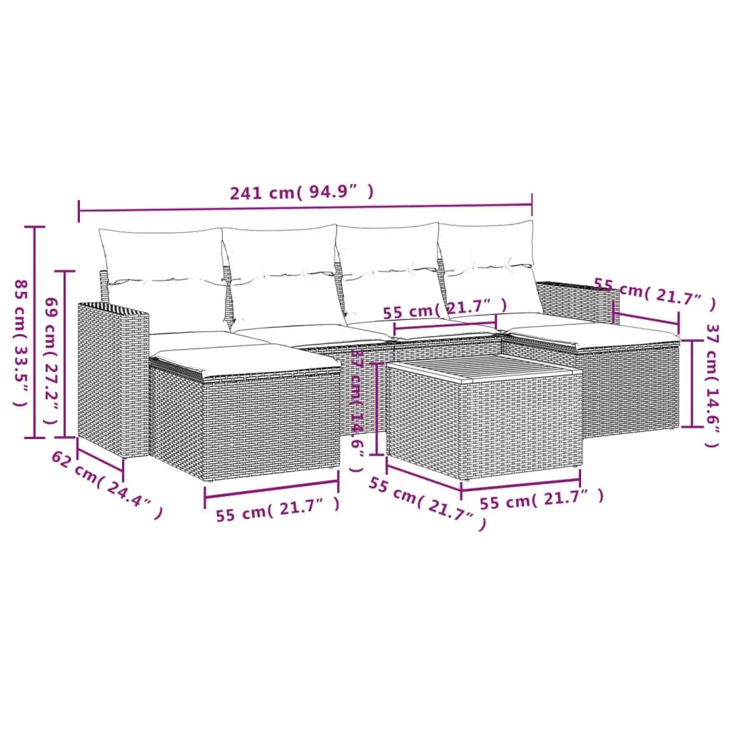 7-Piece Sofa Set for Outdoor Gatherings