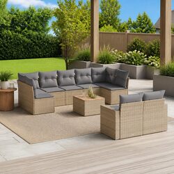 Practical 10-Piece Garden Sofa Set for Your Outdoor Needs