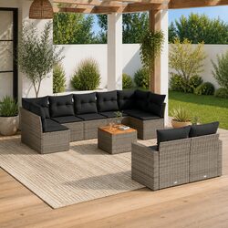 Practical 10 Piece Garden Sofa Set for Any Outdoor Use