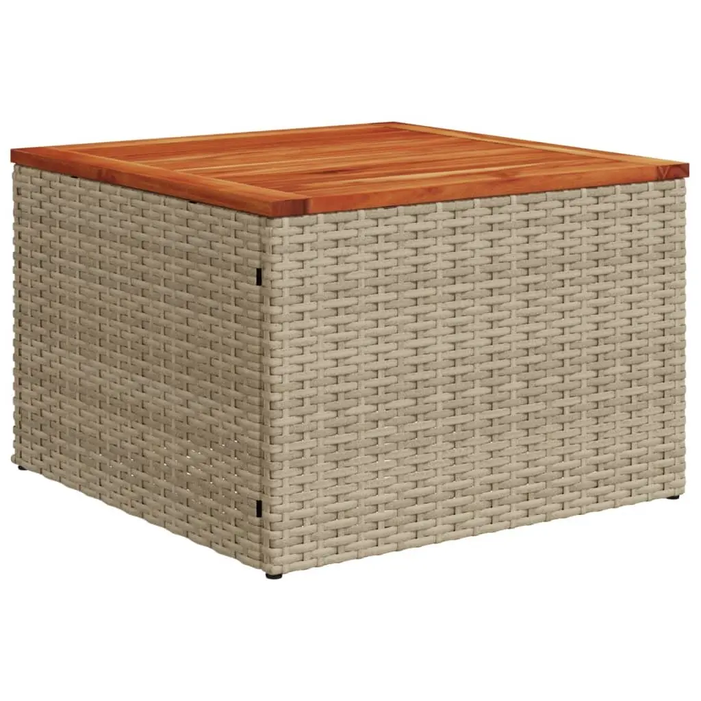 Garden Sofa Set 10 Piece Outdoor Furniture Beige Poly Rattan Patio Lounge