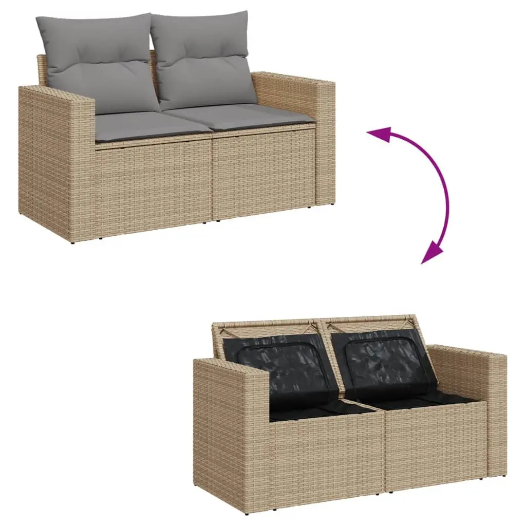 Outdoor Garden Sofa Set 11 Piece Modular Patio Furniture with Storage Cushions