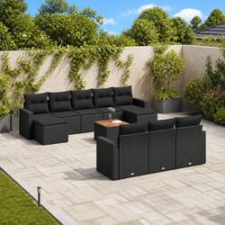 Functional 11-Piece Outdoor Lounge Set with Storage