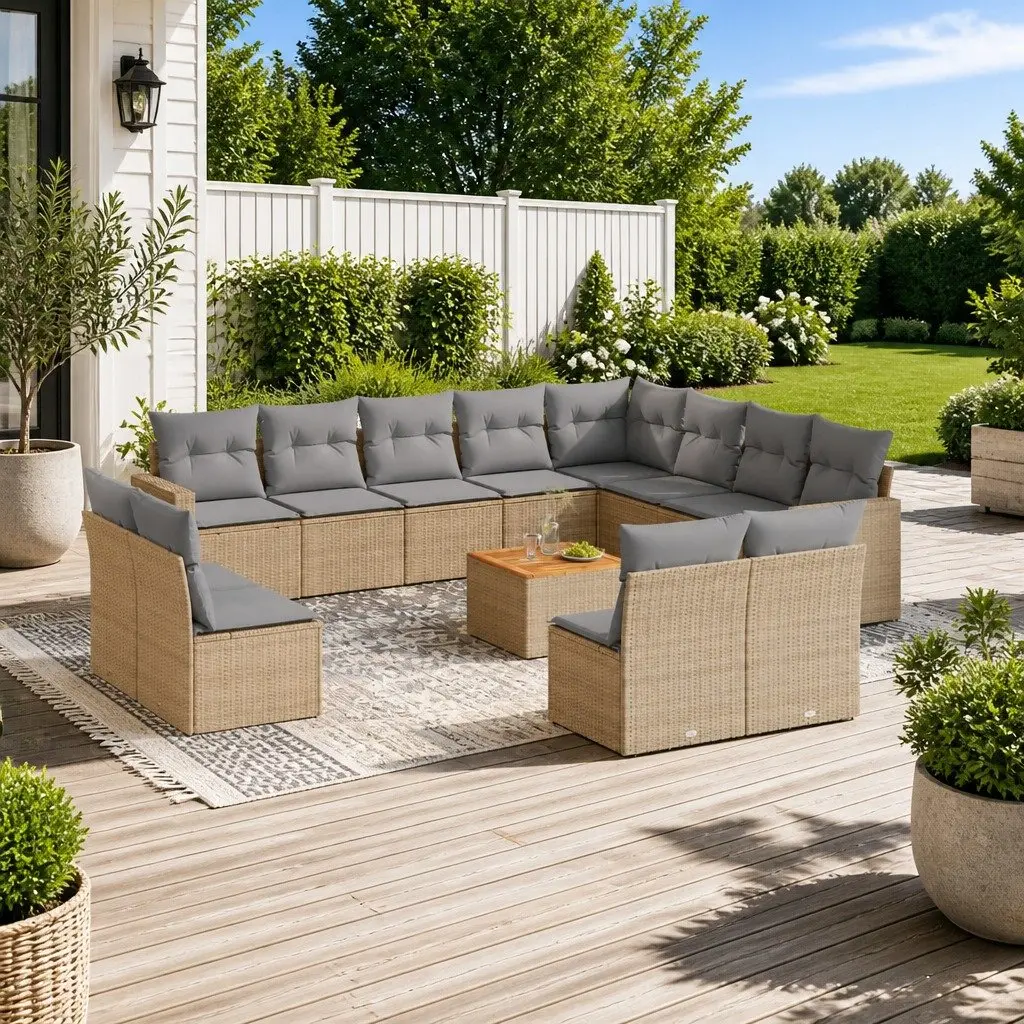 13 Piece Garden Sofa Set for Outdoor Use