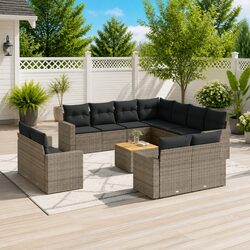 Functional 12 Piece Outdoor Furniture Sofa Set
