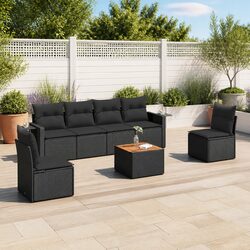 Practical 7 Piece Garden Sofa Set for Outdoor Spaces