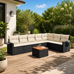Versatile Modular Outdoor Sofa Set - 8 Pieces