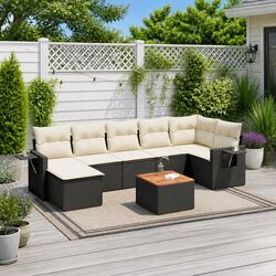 Practical 8-Piece Sofa Set for Garden Relaxation