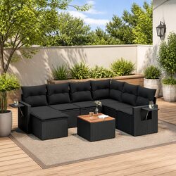 8 Piece Outdoor Sofa Set for Versatile Garden Arrangements