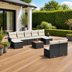 Practical 10-Piece Outdoor Sofa Set for Any Backyard