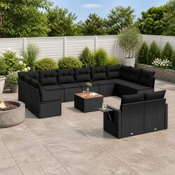 Practical 13 Piece Garden Sofa Set for Outdoor Use