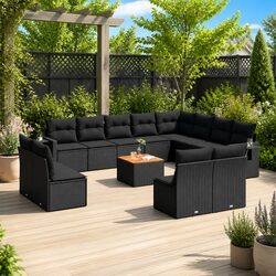 Practical 13 Piece Modular Garden Sofa Set with Storage