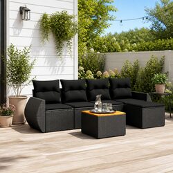 Practical 6-Piece Garden Sofa Set for Relaxing Outdoors