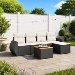 Practical 6-Piece Garden Sofa Set for Any Outdoor Area