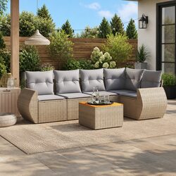 Practical 6-Piece Garden Sofa Set for Outdoor Use