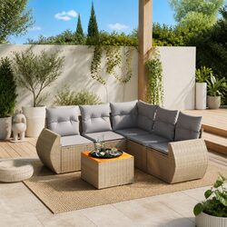6-Piece Garden Sofa Set for Relaxing Outdoors