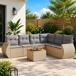 Versatile 7 Piece Garden Sofa Set for Outdoor Use