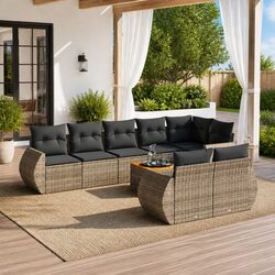Practical 9-Piece Garden Sofa Set for Your Patio