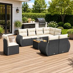 Versatile 9-Piece Garden Sofa Set for Your Outdoor Areas