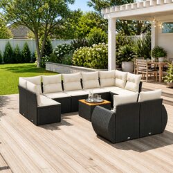 Practical Modular Garden Sofa Set - 10 Pieces Included