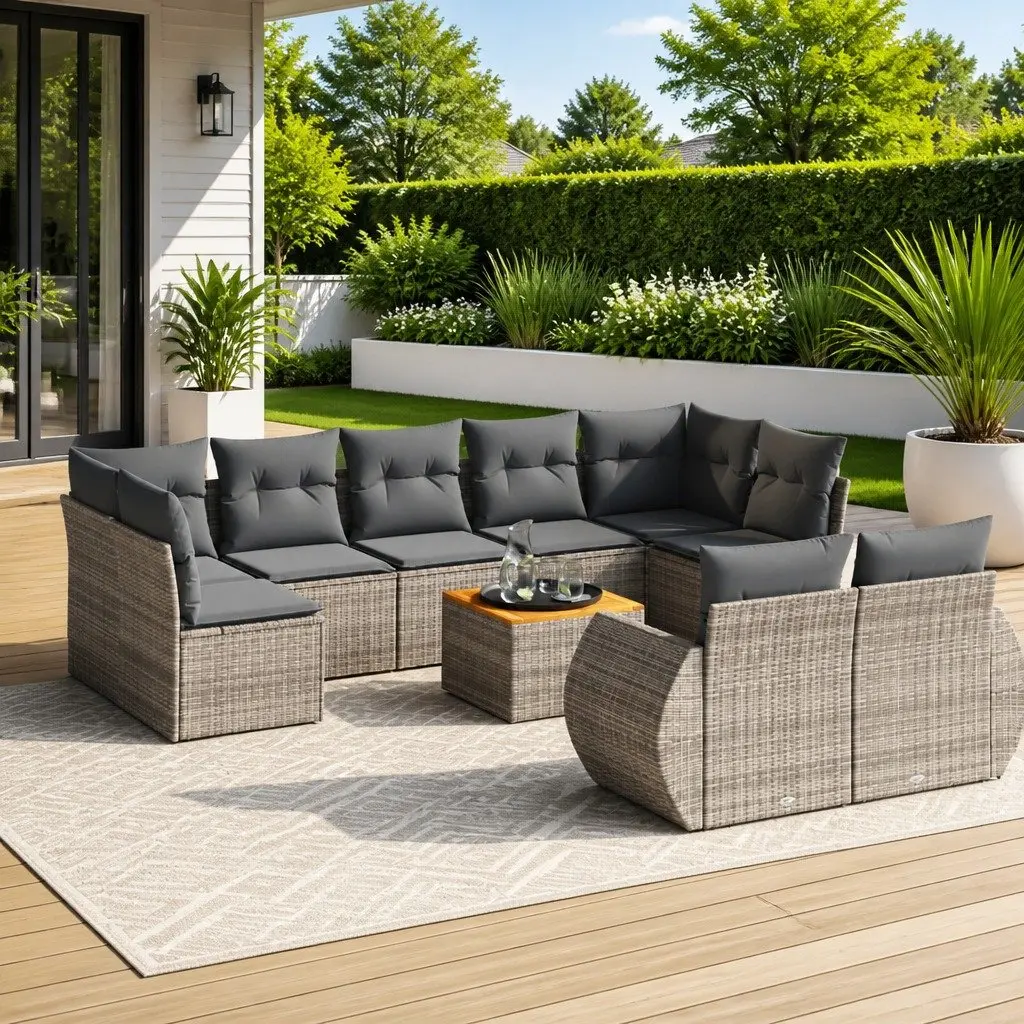 10-Piece Sofa Set for Relaxing Outdoors