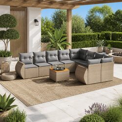 Functional 10-Piece Garden Sofa Set for Any Outdoor Area