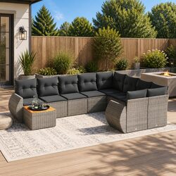 Practical 10 Piece Garden Sofa Set for All Outdoor Uses
