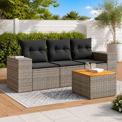 Practical 4-Piece Modular Outdoor Sofa Set