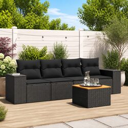 Comfortable 5 Piece Garden Sofa Set with Smart Storage