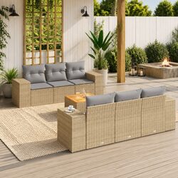 Practical 7 Piece Garden Sofa Set for Outdoor Living