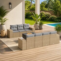 Practical 8-Piece Outdoor Sofa Set for Any Space