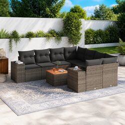 Practical 9 Piece Garden Sofa Set for Outdoor Use
