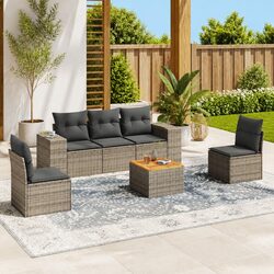 Versatile 6 Piece Grey Garden Sofa Set for Your Home